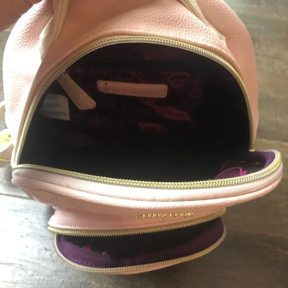 Betsey Johnson Small Pink Bunny Backpack Bag